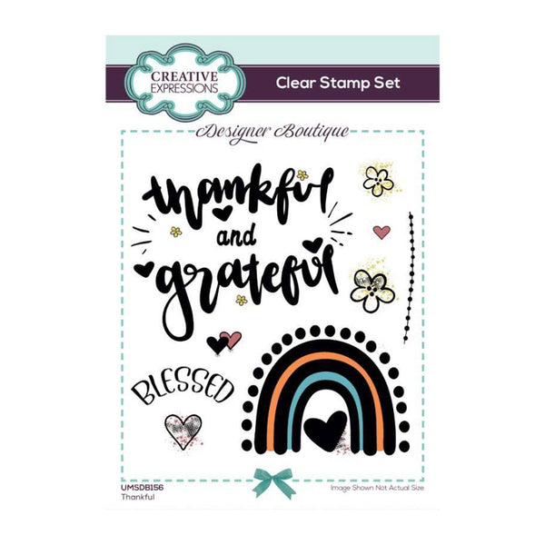 Creative Expressions Designer Boutique Clear Stamp 6"x 4" - Thankful*