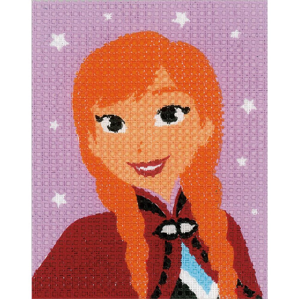 Vervaco Plastic Canvas Tapestry Kit 5"x6.4" - Disney - Frozen Anna