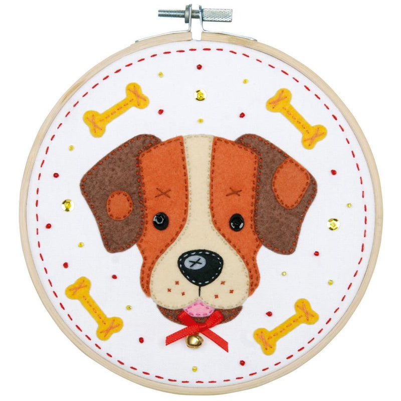 Vervaco Felt Applique Kit 6" - Round Dog*