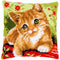 Vervaco Stamped Cross Stitch Cushion Kit 16"X16" Sweet Kitten