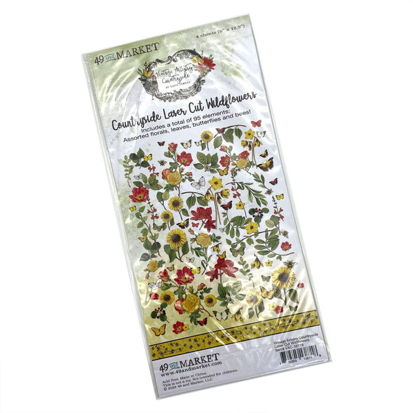 49 And Market Vintage Artistry - Countryside Laser Cut Outs - Wildflowers