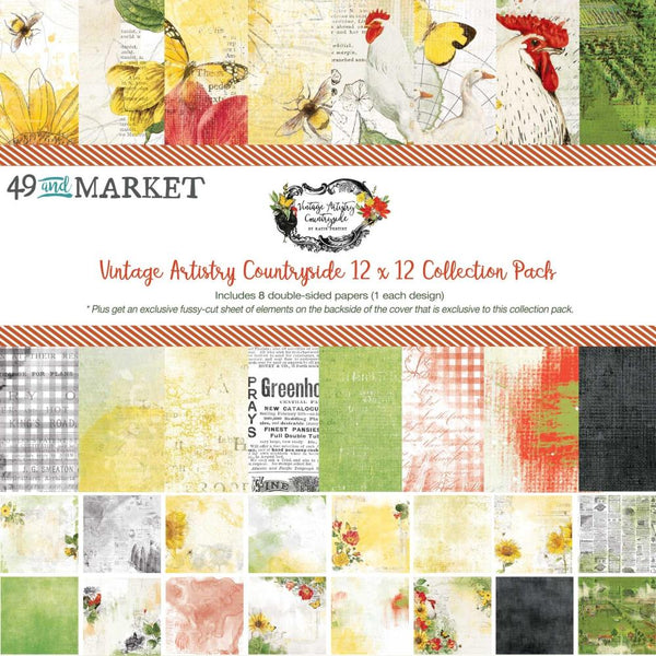 49 And Market Vintage Artistry Collection Pack 12"x 12"- Countryside