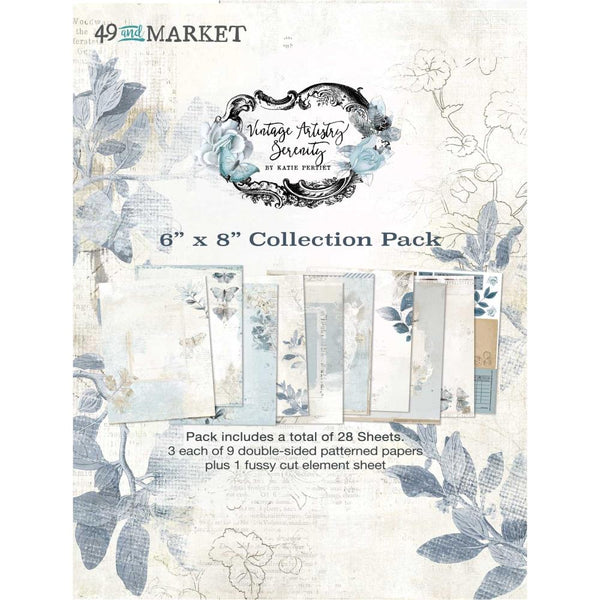49 and Market - Vintage Artistry Serenity Collection Pack 6" x 8"