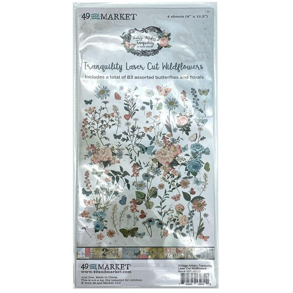 49 And Market Vintage Artistry - Tranquility Laser Cut Wildflowers