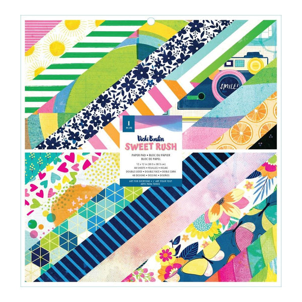 Vicki Boutin Sweet Rush Double-Sided Paper Pad 12"X12" 48 pack