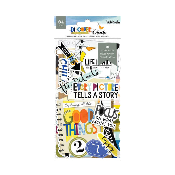Vicki Boutin Discover + Create Ephemera Cardstock Die-Cuts - Journaling