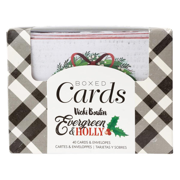 Vicki Boutin A2 Cards with Envelopes Evergreen & Holly*