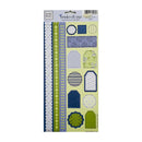 Heidi Grace Large Chipboard Stickers with Glitter - Borders with Tags - Vineyard*