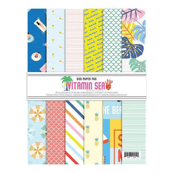 Fancy Pants Designs Double-Sided Paper Pad 6in x 8in  24 pack  Vitamin Sea, 6 Designs/4 Each