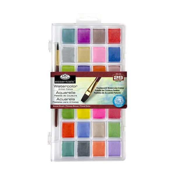 Royal & Langnickel Essentials Watercolour Cakes 29 pack- Pearlescent*