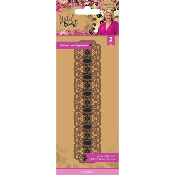 Crafter's Companion Sara Signature Wild At Heart Metal Die Ribbon Threading Border
