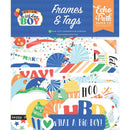 Echo Park Cardstock Ephemera 34/Pkg Frames & Tags, Make A Wish Birthday Boy