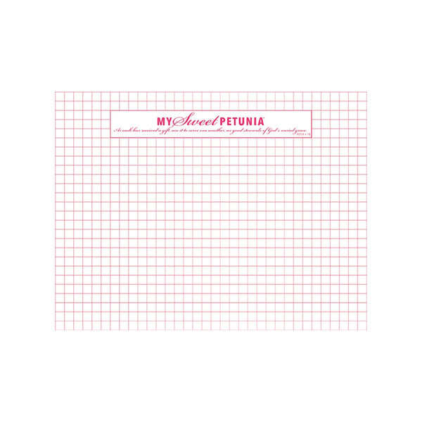 My Sweet Petunia Grid Paper 6.5" x 8.5" - Double-sided*