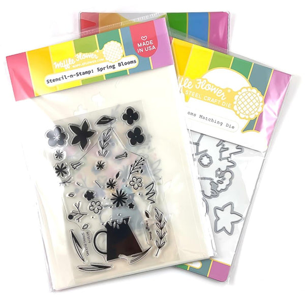 Waffle Flower Stamp & Die Set - Spring Blooms*