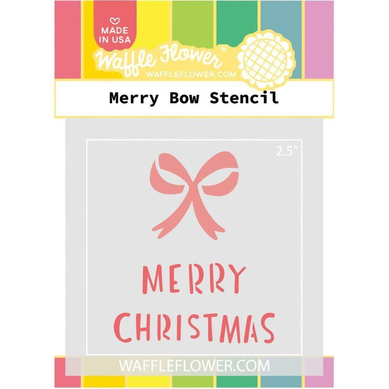 Waffle Flower Stencil 3"x 3" - Merry Bow*