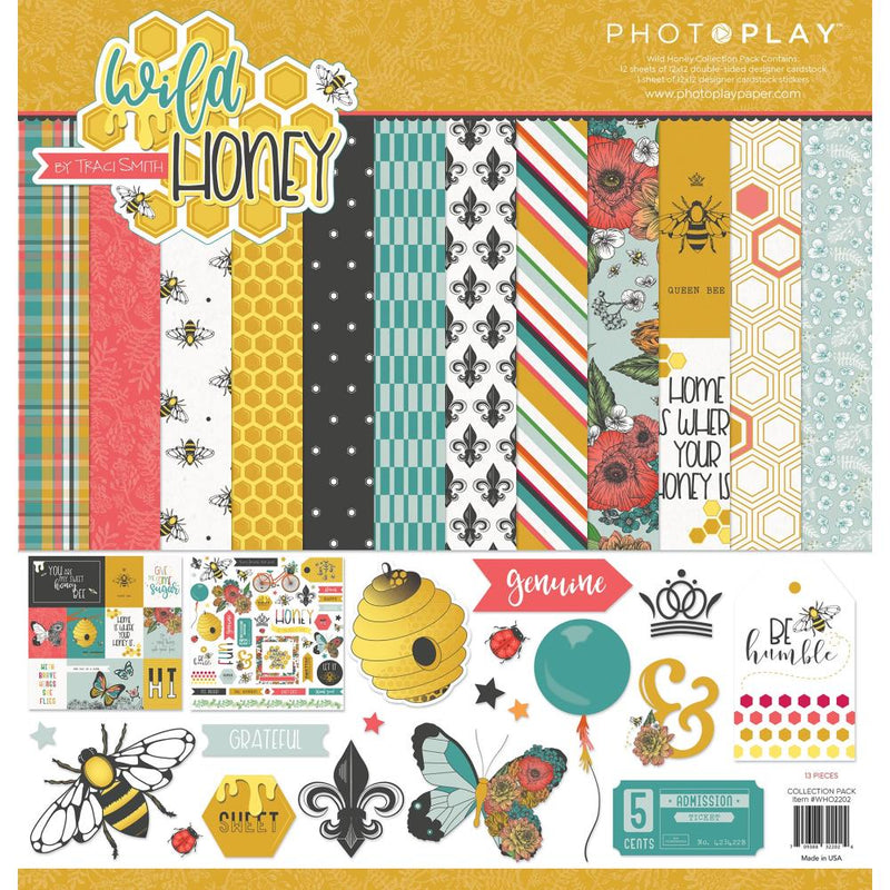 PhotoPlay Paper - Wild Honey Collection - 12 x 12 Collection Pack*
