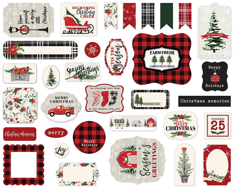Carta Bella Cardstock Ephemera 33 pack - Icons, Winter Market*