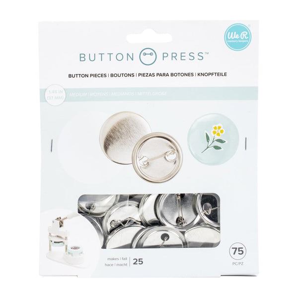 We R Memory Keepers Button Press Refill Pack 25 pack - Medium (37mm)