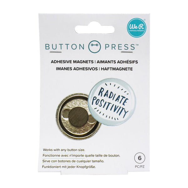 We R Memory Keepers Button Press Adhesive Magnets 6 pack