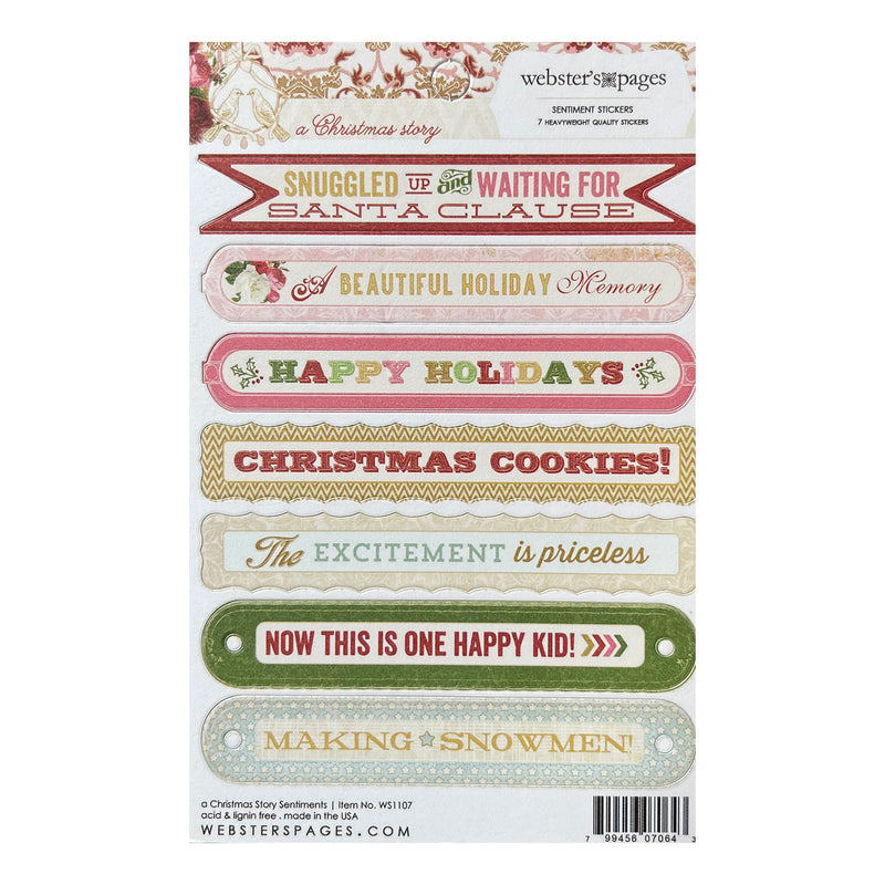 Webster's Pages Sentiment Stickers - A Christmas Story