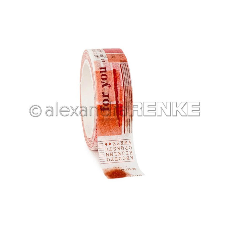 Alexandra Renke Washi Tape 15mmX10m - Coral Red Colour Proof, Planner*