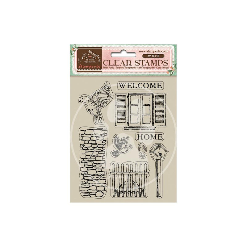 Stamperia clear stamps - Create Happiness - Welcome Home Birds*