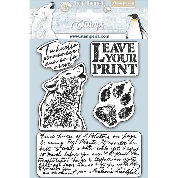 Stamperia Cling Rubber Stamp 5.5in x 7in - Leave Your Print, Arctic Antarctic*