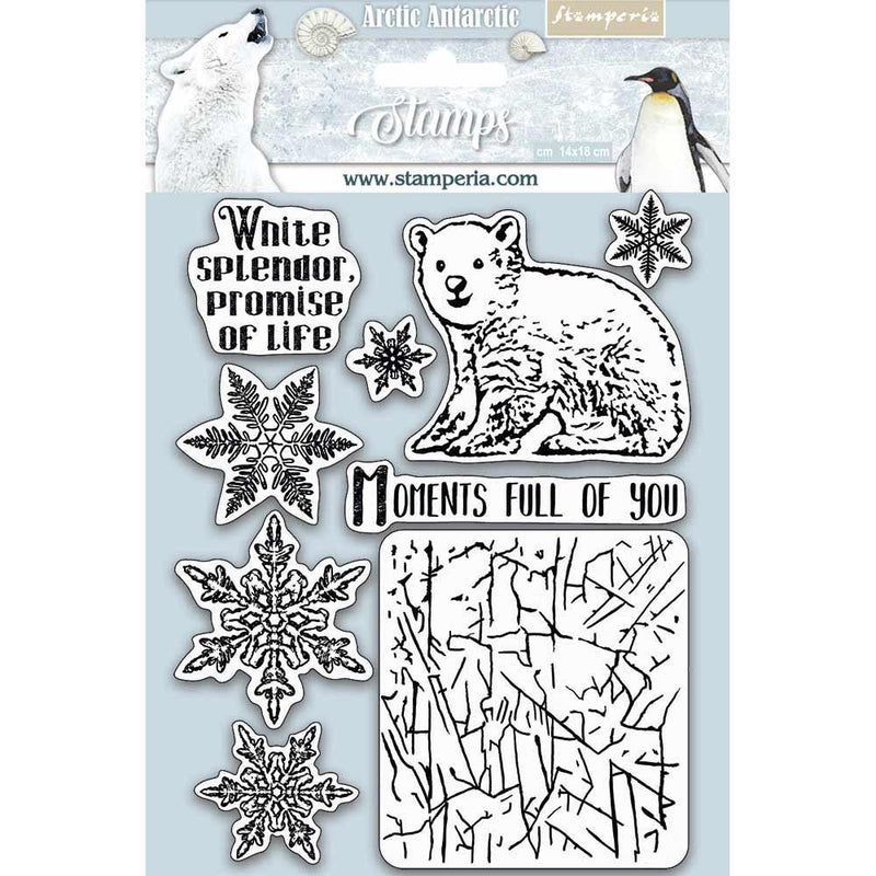 Stamperia Cling Rubber Stamp 5.5in x 7in - Moments Full Of You, Arctic Antarctic