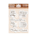 Stamperia Cling Rubber Stamp 5.5"x 7" - Words