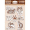Stamperia Cling Rubber Stamp 5.5"X7" Orchids & Cats