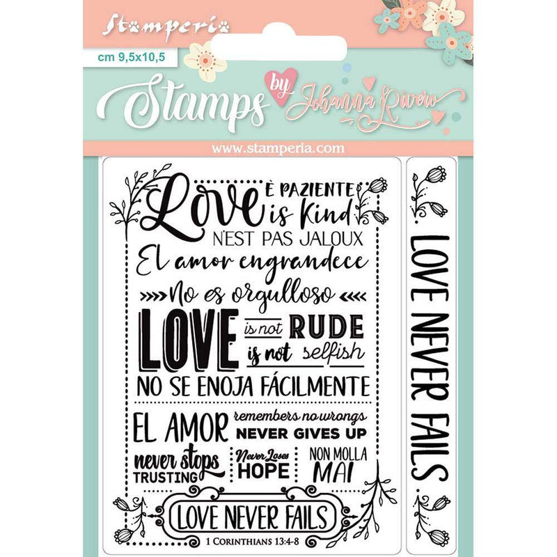 Stamperia Cling Stamps - Love Never Fails, Love Story*