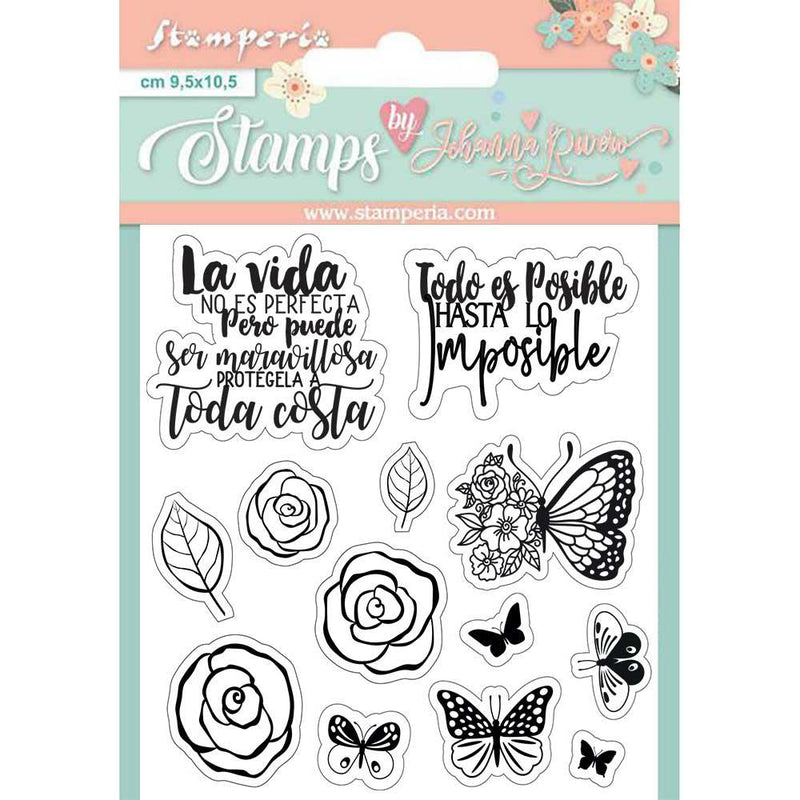 Stamperia Clear Stamps - Roses & Butterfly, Circle Of Love