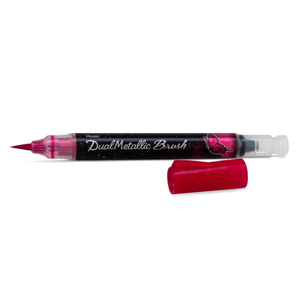 Pentel Dual Metallic Brush - Pink/Metallic Pink*