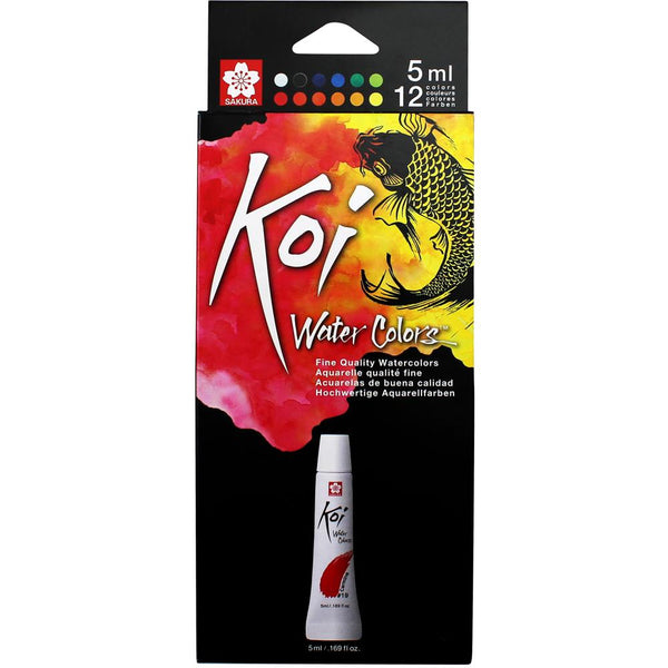 Koi Water Colour Tubes 5ml x 12 Pack*