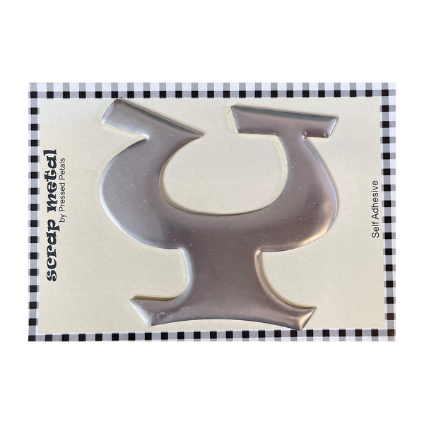 Pressed Petals - Letter Y - Large - Silver*