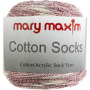 Mary Maxim Cotton Socks Yarn - Winey 100g