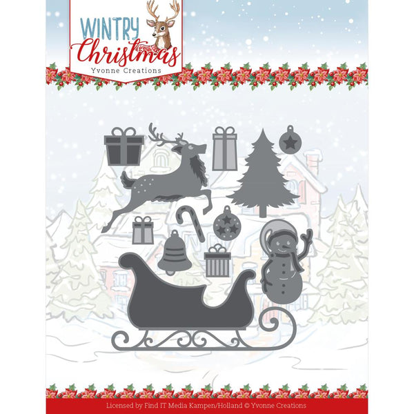 Find It Trading Yvonne Creations Die - Ho, Ho, Ho Snowman, Wintery Christmas