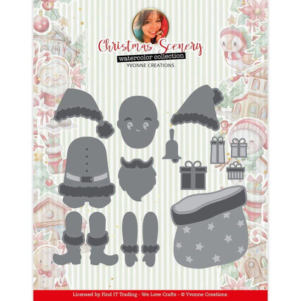 Find It Trading Yvonne Creations Die Santa Claus, Christmas Scenery