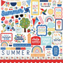 Echo Park My Favorite Summer Cardstock Stickers 12"X12" Elements