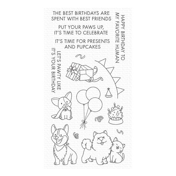 My Favorite Things Clear Stamps - Presents and Pupcakes 4"x 8"*