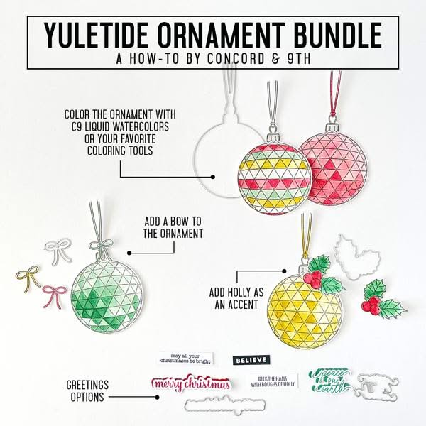 Concord & 9th Clear Stamps 4"x 6" - Yuletide Ornament