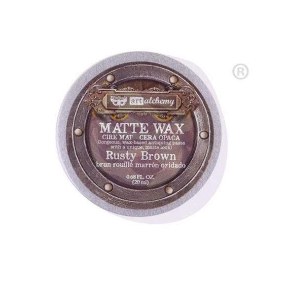 Finnabair Art Alchemy Matte Wax .68 Fluid Ounce - Rusty Brown
