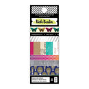 American Crafts - Vicki Boutin Colour Kaleidoscope Washi Tape 8 per pack - Silver Holographic Foil Accents