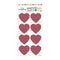 American Crafts - Amy Tan Slice Of Life Collection - Glitter Heart Stickers