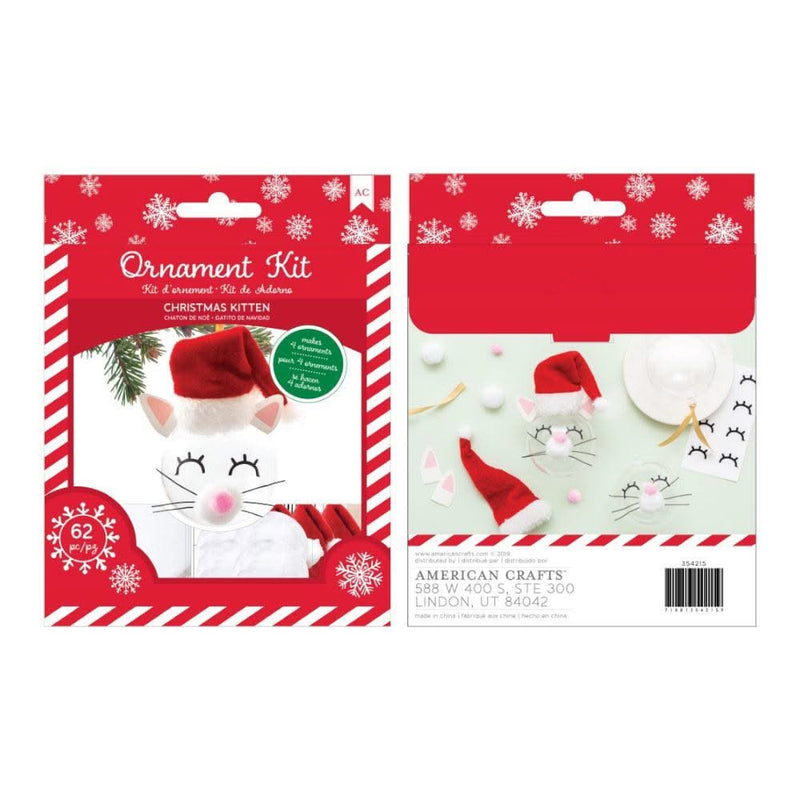 American Crafts - Christmas Ornament Kit 4 per Pack - Christmas Kitten