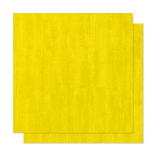 American Crafts - Textured Cardstock 12"X12" Lemon