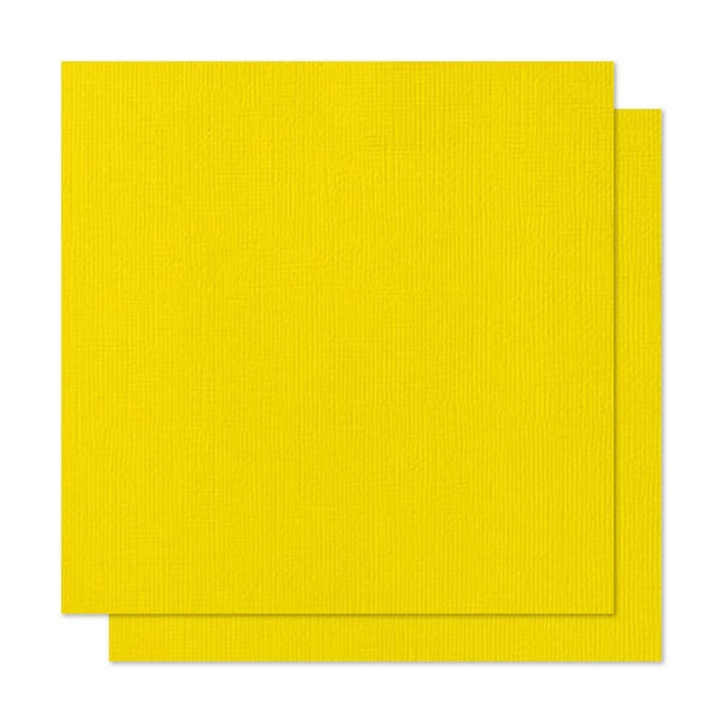 American Crafts - Textured Cardstock 12"X12" Lemon