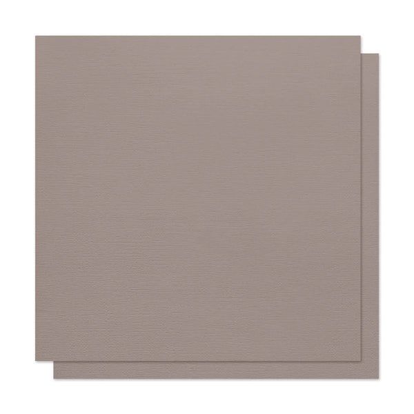 American Crafts - Textured Cardstock 12"X12" Nickel