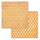 BoBunny - Double Dot Damask Collection - 12 x 12 Double Sided Paper - Orange Citrus