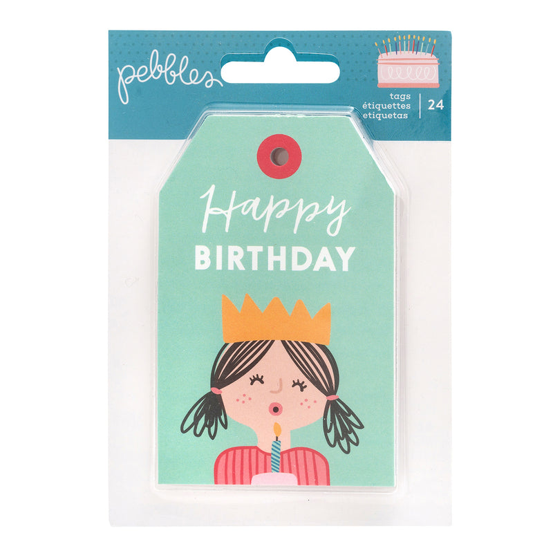 Pebbles - Happy Cake Day Collection - Embellishments - Tag Pad
